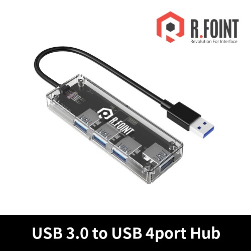R.FOINT 알포인트 USB3.0 TO 4PORT USB HUB RF-UH304A(RF040)